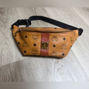 MCM Cognac and Fanny Black Belt Bag